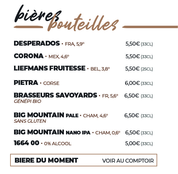 Bières Bouteilles